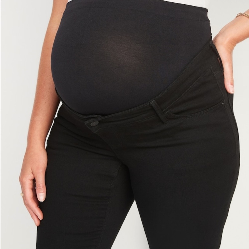 Maternity Premium Full Panel Rockstar Super Skinny Black Jeans